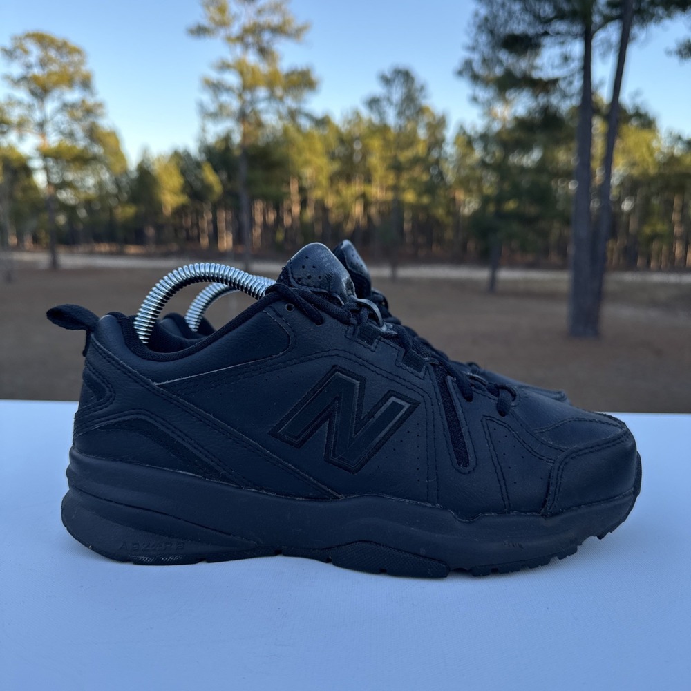New Balance 608v5 Shoes Womens 7.5 Men 6 Triple Black Athletic Walking Sneakers